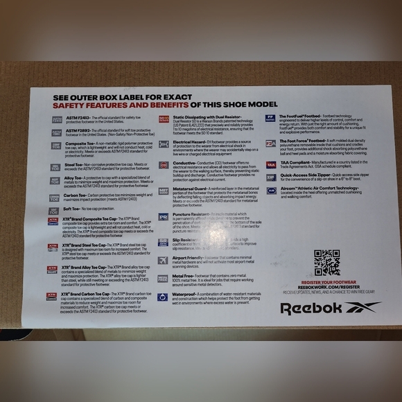 Reebok Sublite Cushoned Men's Black Athletic Safety Shoes Size 11 Wide - Picture 10 of 11